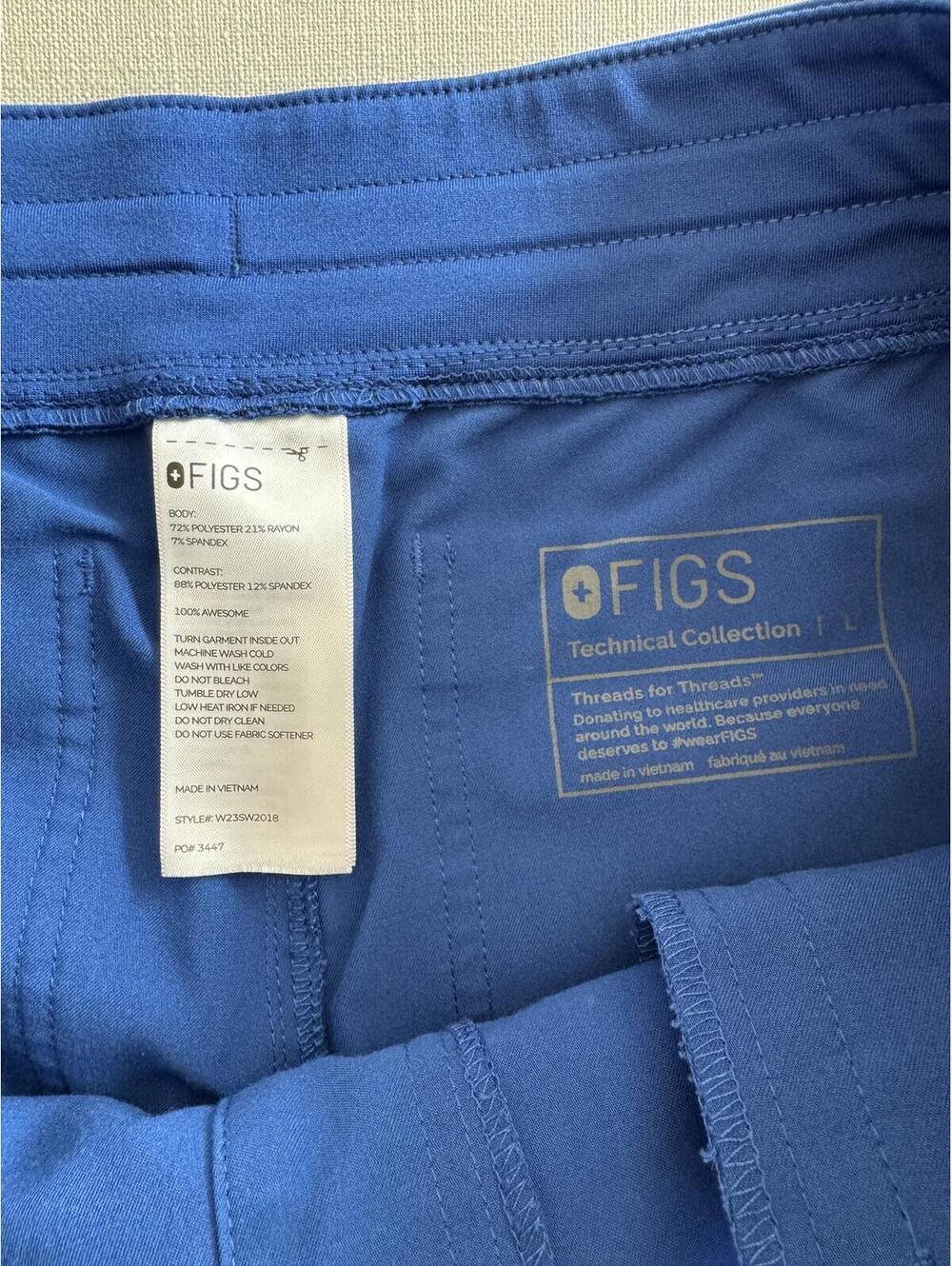 FIGS Yola Skinny Scrub Pants Winning Blue Women’s Large - Picture 5 of 5
